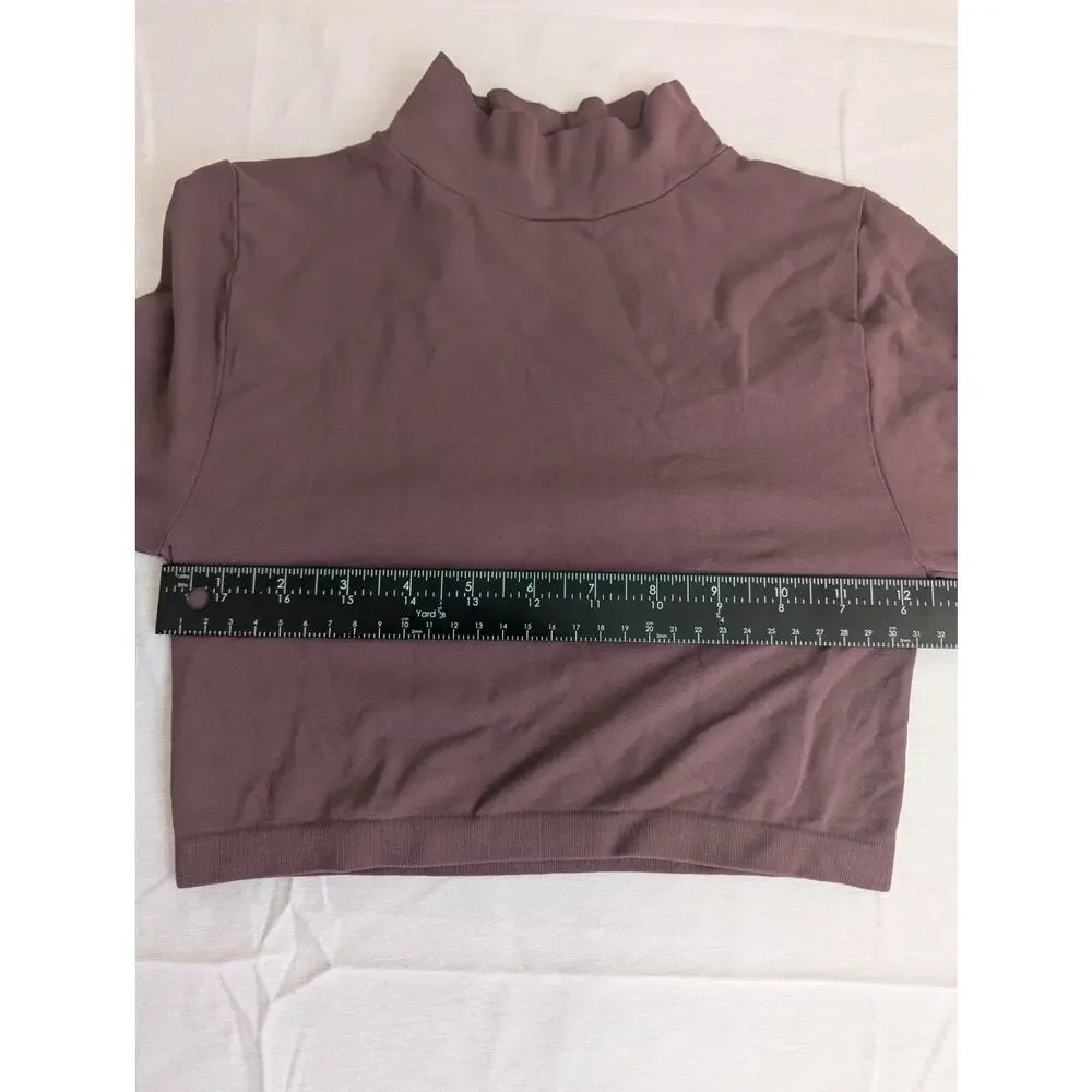 Free People Intimately Free Super Crop Seamless Long Sleeve Mock Neck Top